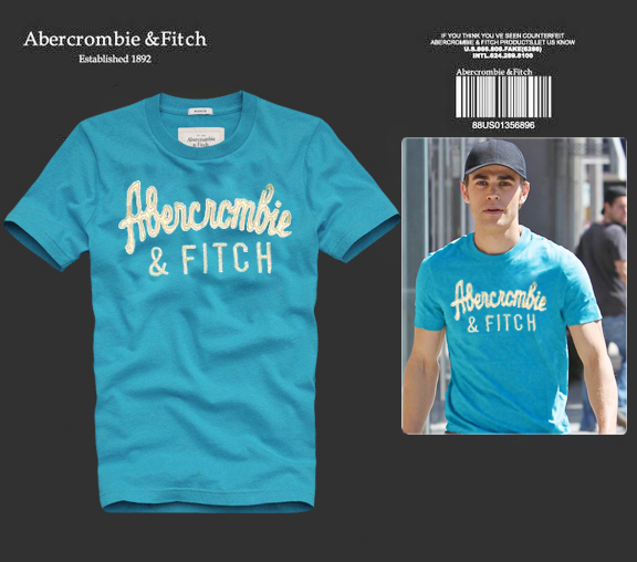 Abercrombie Fitch Hombres De Cuello Redondo Con Gente Fotos Corto Remera AF5622 Abercrombie Fitch Hombres De Cuello Redondo Con Gente Fotos Corto Remera AF5622